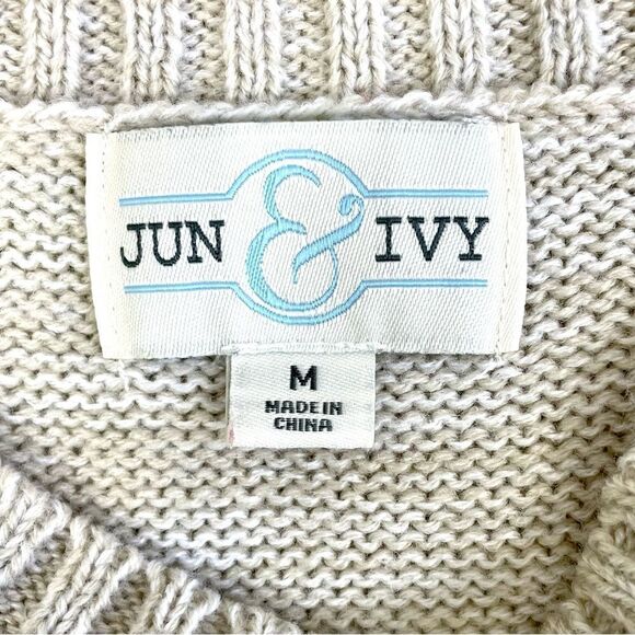 Jun & Ivy Sweater Dress Size Medium Chevron Long Sleeve - Picture 5 of 5